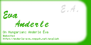 eva anderle business card